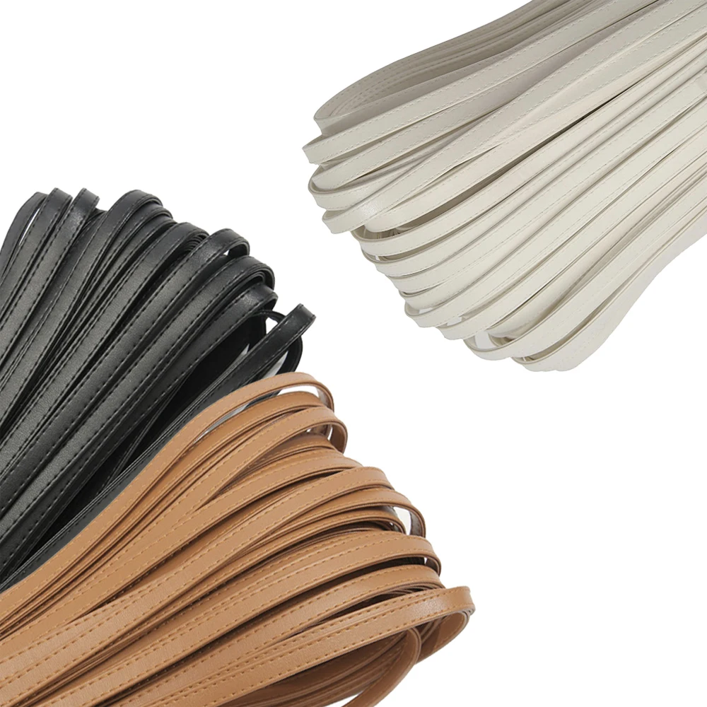 

2 метра, 10 мм, разноцветный шнур из искусственной кожи, двусторонний, для рюкзаков, ремней, ожерелий, браслетов, плетеный, для рукоделия, шитья, декора