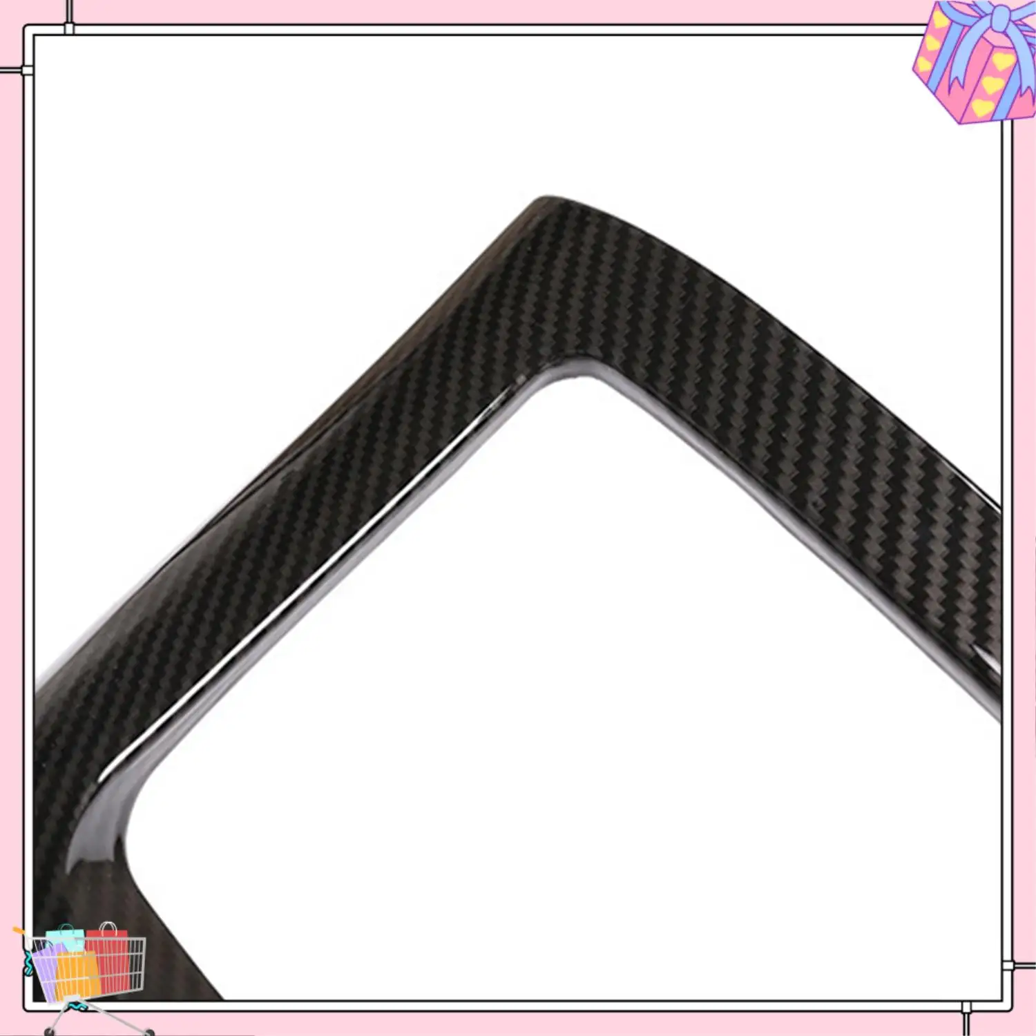 

A77T-Car Rear Exhaust Vent Decorative Frame For Alfa Romeo Stelvio 2017-2020 Carbon Fiber