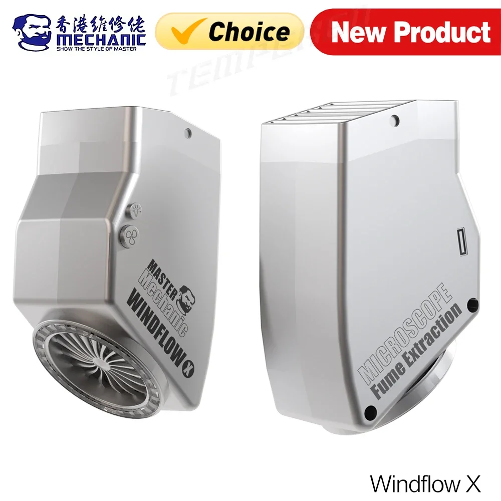 Mechanic Windflow X Exhaust Fan With Light Powerful Smoke Exhaust for Microscopes Mobile Phone Motherboard Welding Repair tools