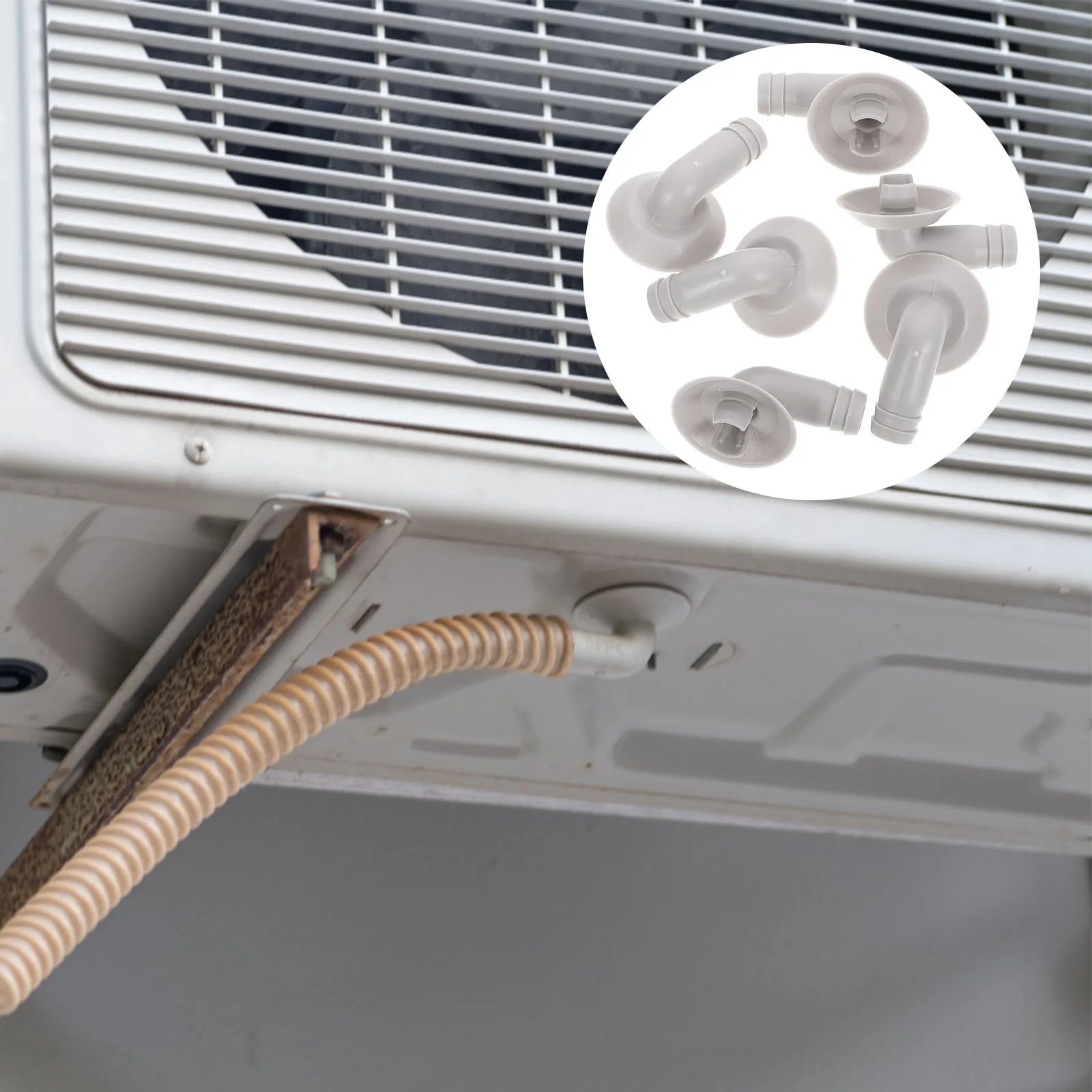 

6pcs Drain Hose Connector Elbow Fitting For Air Conditioner Condensate Water Draining Adapters Hose Connectors For Window Ac