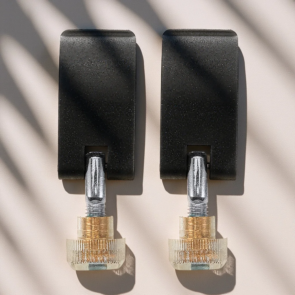 

2Sets Universal Trekking Pole External Lock Walking Stick Clip Fastener Strong Nylon Material Easy Install for Hiking Walking