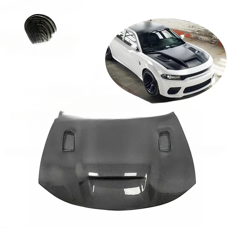 

Для Charger 2015-2024: Капот двигателя из карбона в стиле Redeye