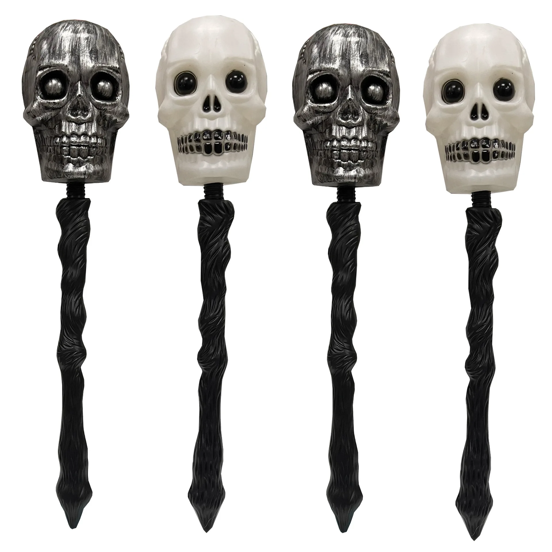 L70cm Cosplay Dress Up Handheld Skeleton Ghost Threaded Rod Wand Party Halloween Weaponry Props