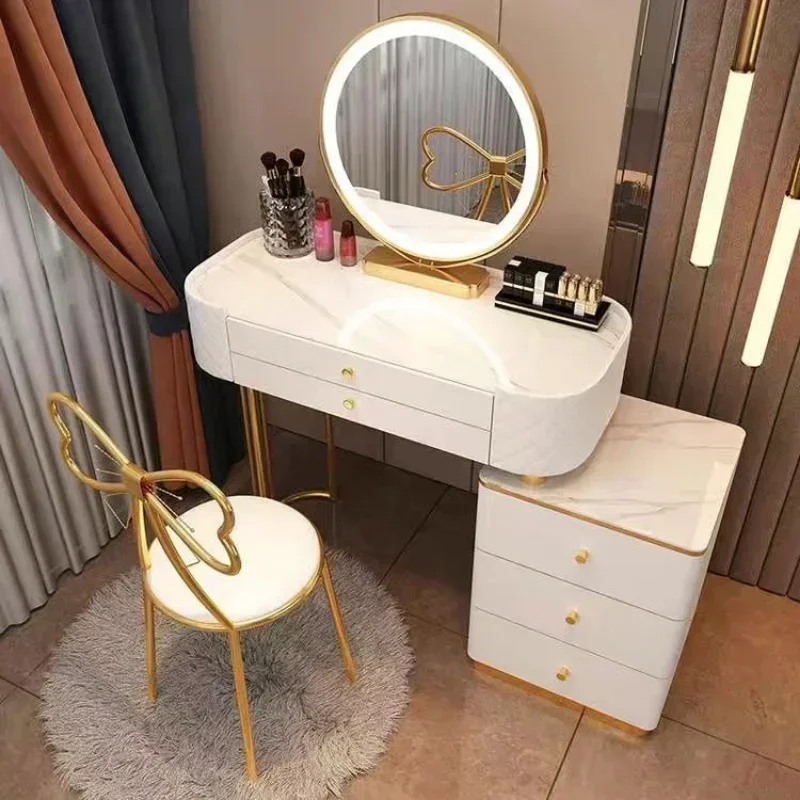 Modern Vanity Desk Dresser Tables Nordic Mirros Household Bedroom Computer Dressing Table Flower Toaletka Bedroom Furniture