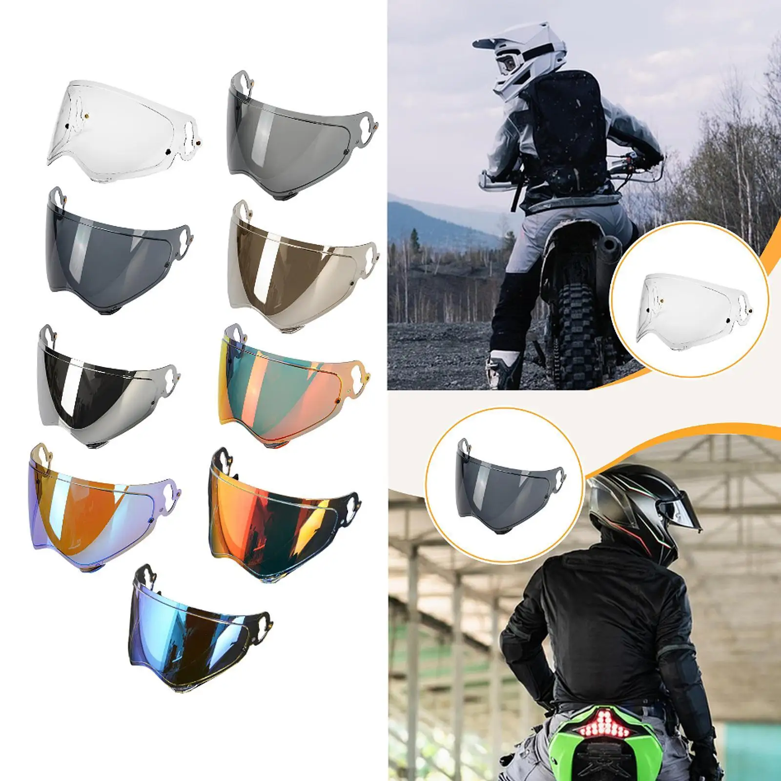 Motorradhelm-Visierlinse, praktischer, trendiger Motorrad-Windschutz für Tour x5 für Zubehör, Outdoor-Motorradfahren, Reiten