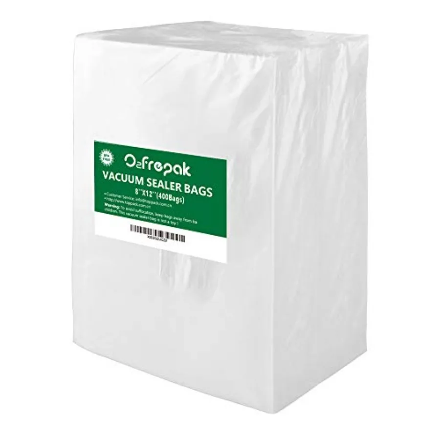 

400 Size Vacuum Sealer Bags with BPA Free and Puncture Prevention, Vacuum Seal Freezer Bags, Great for Sous Vide Vaccume Sealer