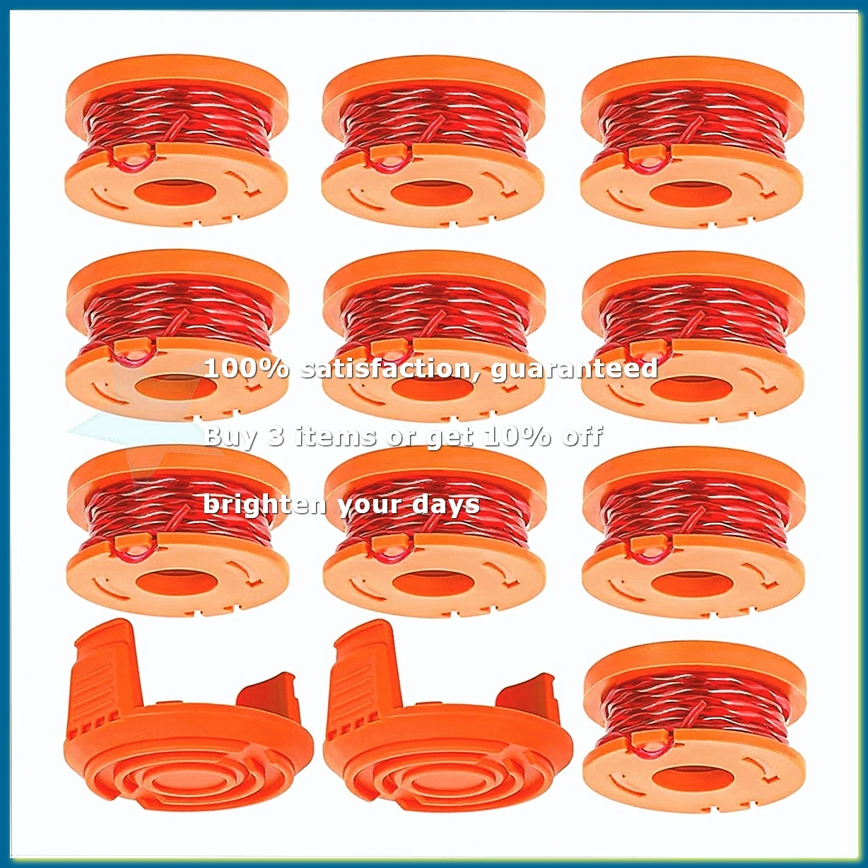 Trimmer Spool Line for ,12 Pack WA0010 Edger Spools Replacement for , Trimmer Line Refills 0.065 Inch for