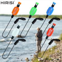 Hirisi 2pcs Carp Fishing Swinger Bite Alarms  5-Color Durable Clear Plastic with Line-Safe Clips Durable Fishing Accessories