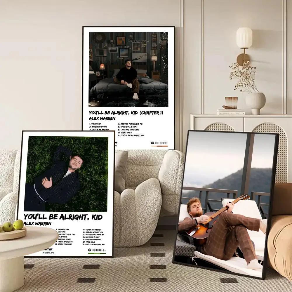 ملصق ألبوم Pop Singer A_Alex W_Waren ملصقات جدارية فنية جدارية مطبوعة صور لغرفة المعيشة المنزلية ديكور المدخل #3