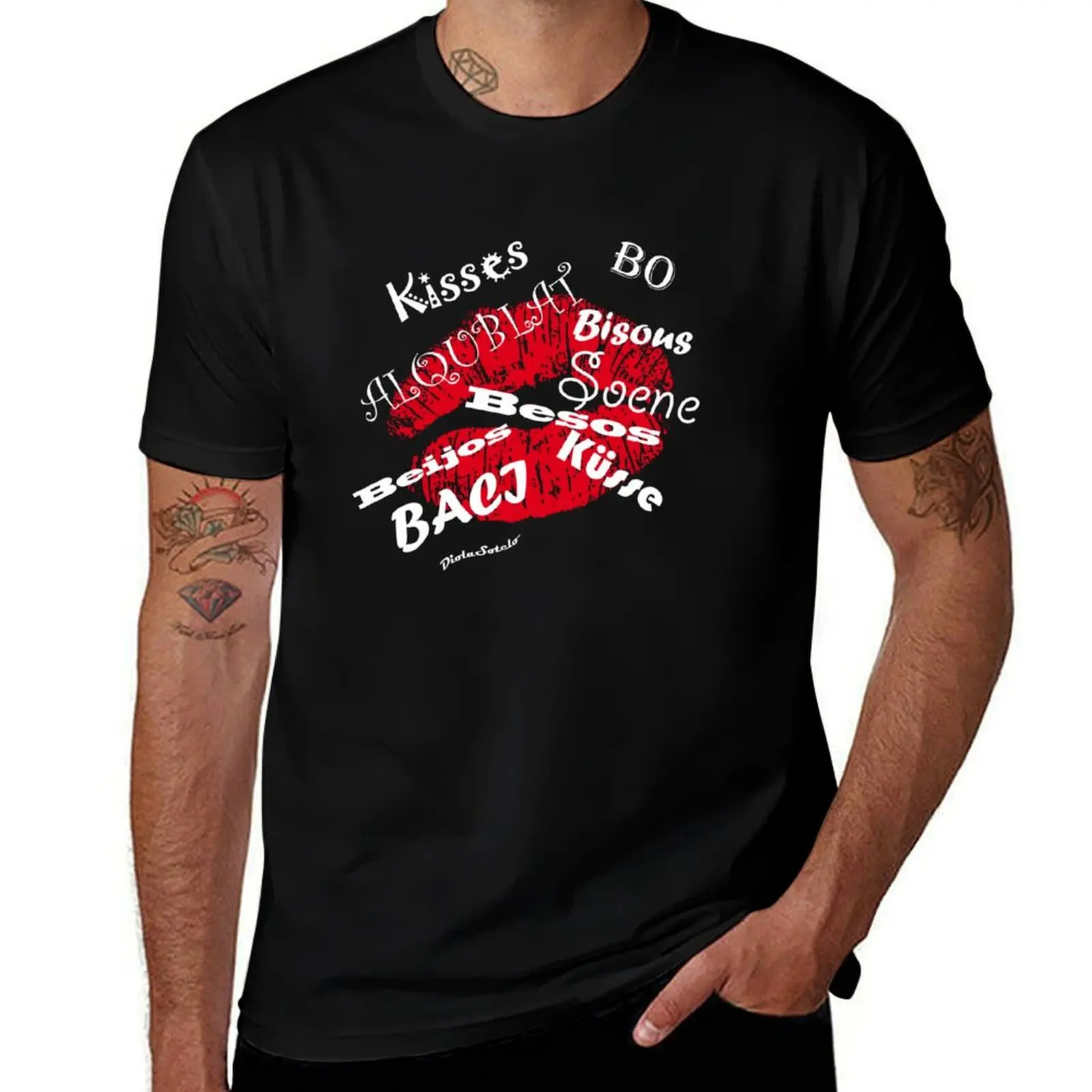 

tees casual T-Shirt t men t shirts for Kisses,küsse,besous besos graphic man and for man shirts