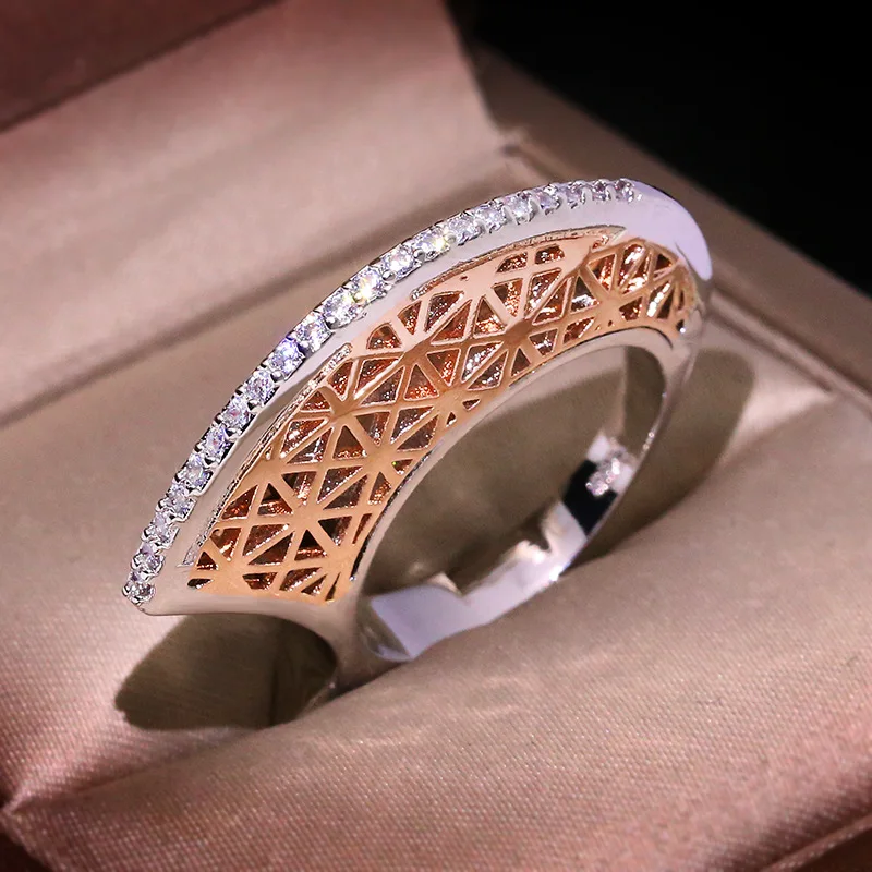 Nuove donne anello S925 argento colore zirconio moda riso serie forma di luna personalità gioielli innovazione regalo commemorativo