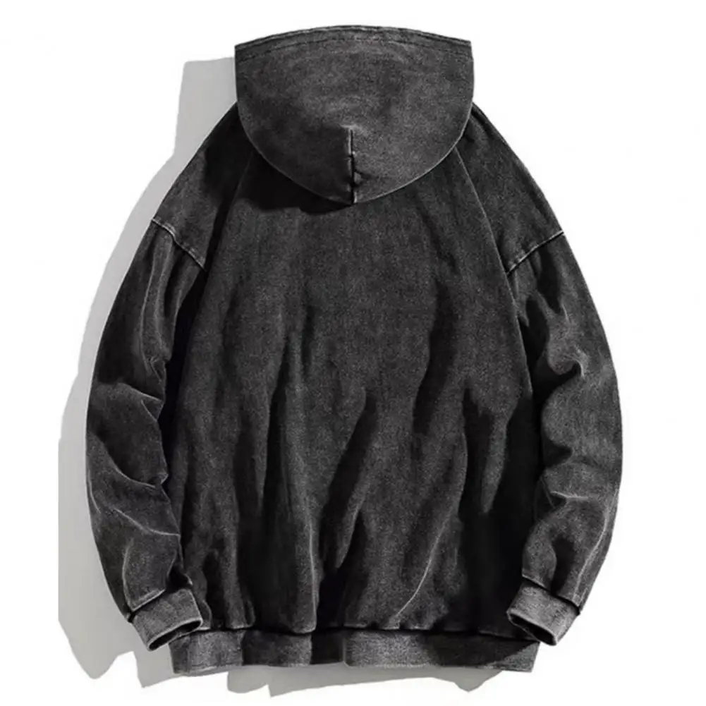 

Hooded Hoodie Vintage Unisex Hop Streetwear Pullover Thick Loose Hoodie with Big Patch Pocket for Men Women Comfortable Loose