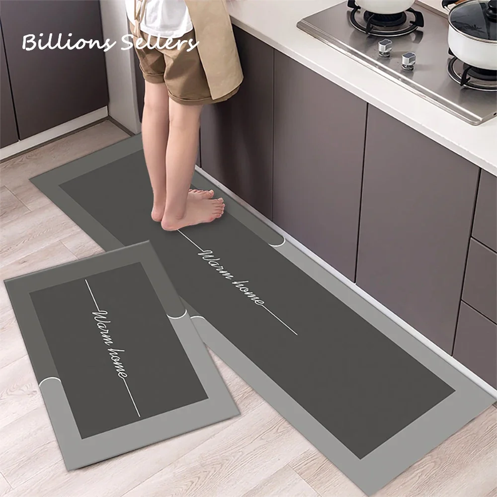 Kitchen Mat Bathroom Carpet Floor Mat Washable Anti Slip Entrance DoorMat Bedroom Living Room Long Bedside Area Hallway Soft Rug