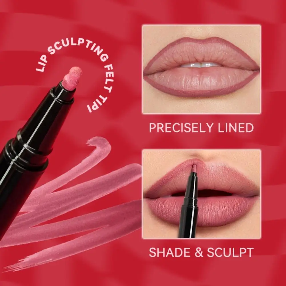 Brand Lip Liner Long Lasting Quick-drying Anti-smudge Natural Lipstick Pen Matte DARK RED DUSTY PINK MAUVERED Lips Makeup Tool