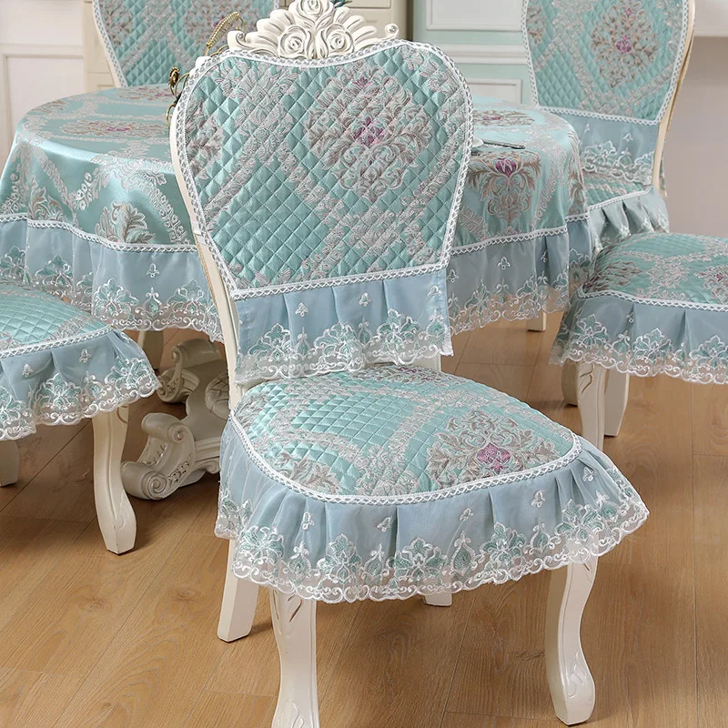 European Classical Style Chair Non-slip Mat Fashion Printed Tea Tablecloth Seat Pad Set Universal Stool Cushion With Backrest