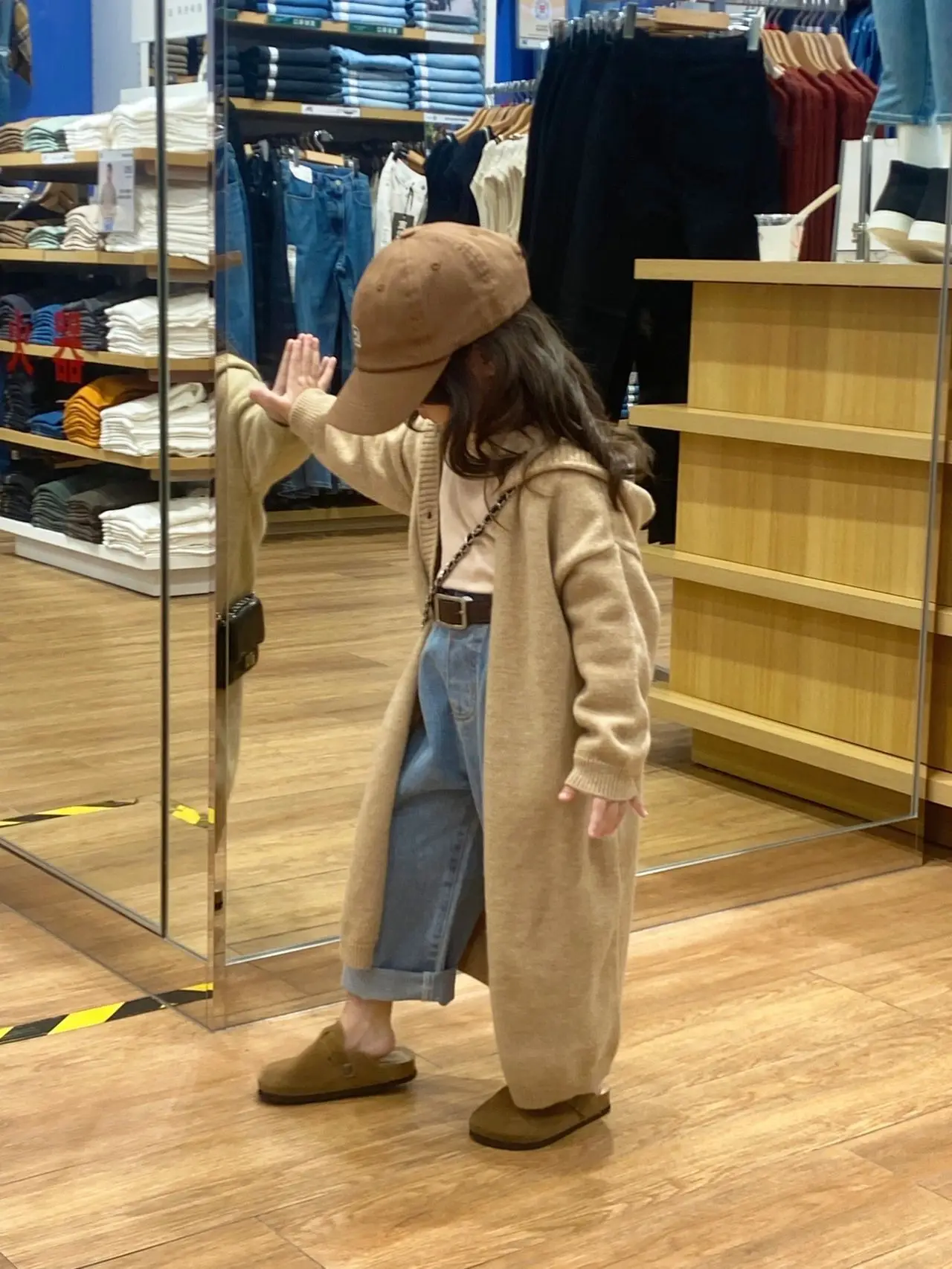 Girls Set 2025 Autumn New Korean Version Loose and Lazy Style Knitted Sweater Hooded Jacket Jeans Three Piece Set