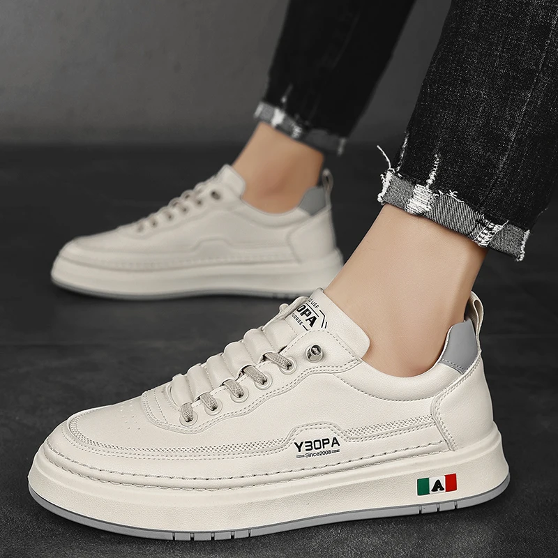 

Мужская обувь, повседневная однотонная обувь на шнуровке, новые дышащие удобные кроссовки с низким вырезом, модные мужские универсальные туфли на плоской подошве, Zapatos Homme