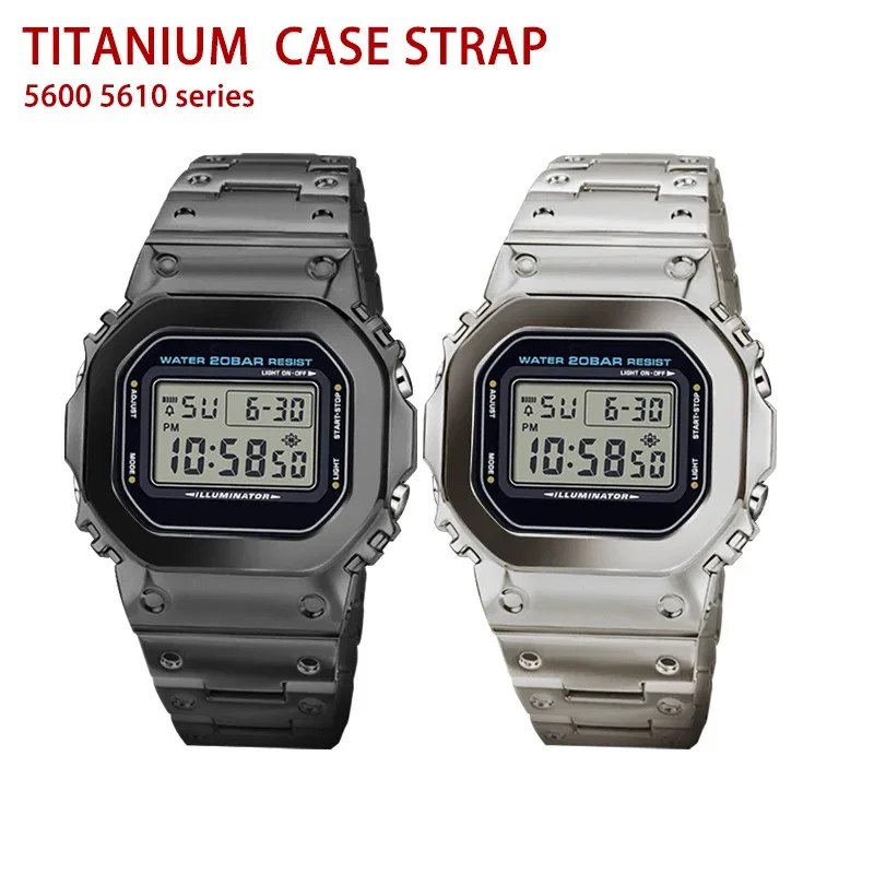 G-SHOCK カシオステンレススチール時計ケース-ストラップ DW-5600 B5600/5610 GM-5600 時計バンドソリッドメタルベゼルマンストラップアクセサリー