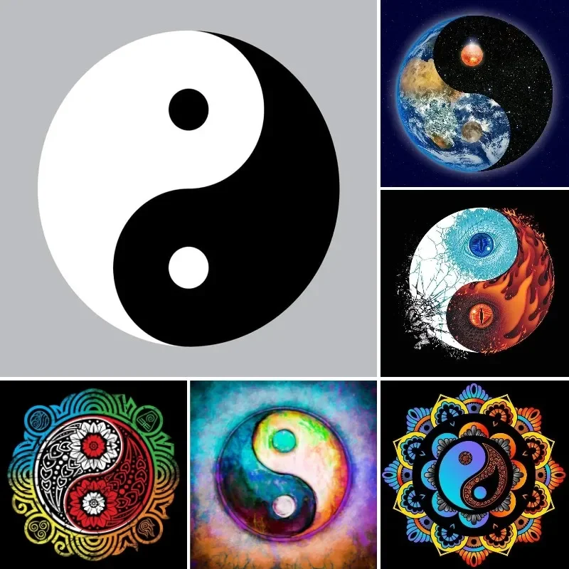 Diamant Stickerei Mandala Yin und Yang Muster 5D Diy Diamant Bilder Mosaik Kreuz Stich Volle Runde Platz Diamant Malerei