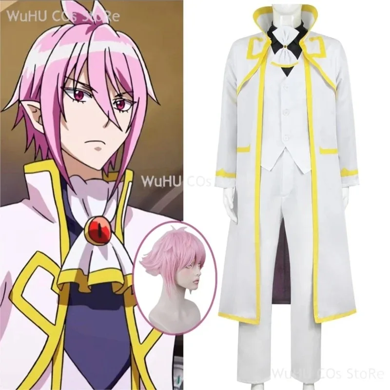 

a7d@Asmodeus Alice Cosplay Anime Welcome To Demon School! Iruma-kun Cosplay Costume Men Alice White Suit Wig Shoes Halloween Cos