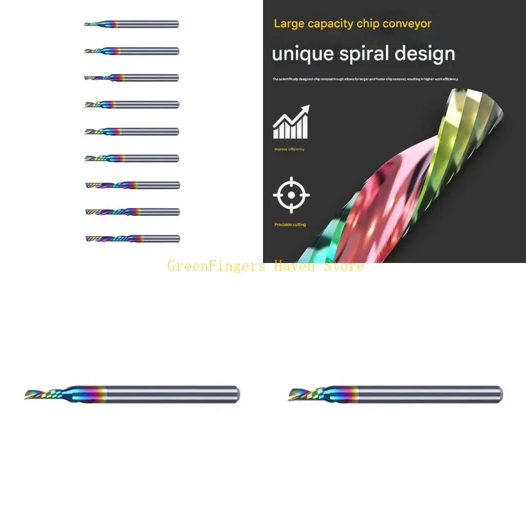

F68D High Efficiency Coated Left Handed Single Flute End Mill Reducing Tool Change Frequency Increasing Workshop Productivity