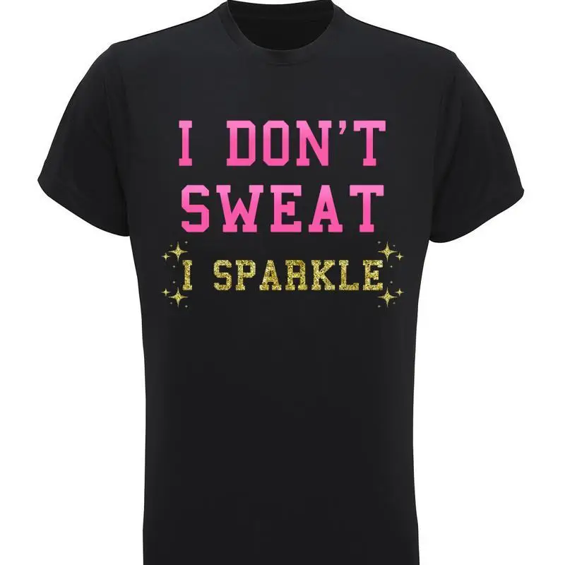 Mens Recycled Performance T Shirt I Dont Sweat Sparkle Funny Running Tridri