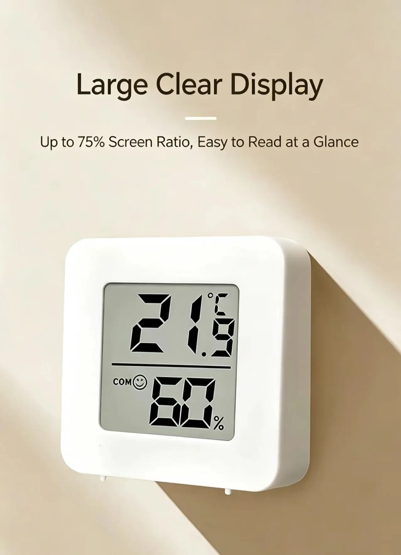 Home use thermometer and hygrometer – electronic smart digital display for monitoring temperature and humidity in a baby’s room