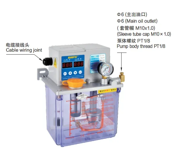 Automatic centralized  lubrication system BTA-A2P8 oil lubrication pump use for lathe machine pump lubrication lubricator