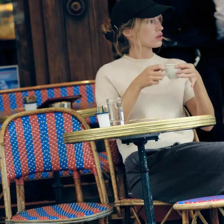 

Spring New Women's Regular Fit Loose round Ne Soft ort Sve Knitted Top Polyester Fiber ort Sve Regular Length