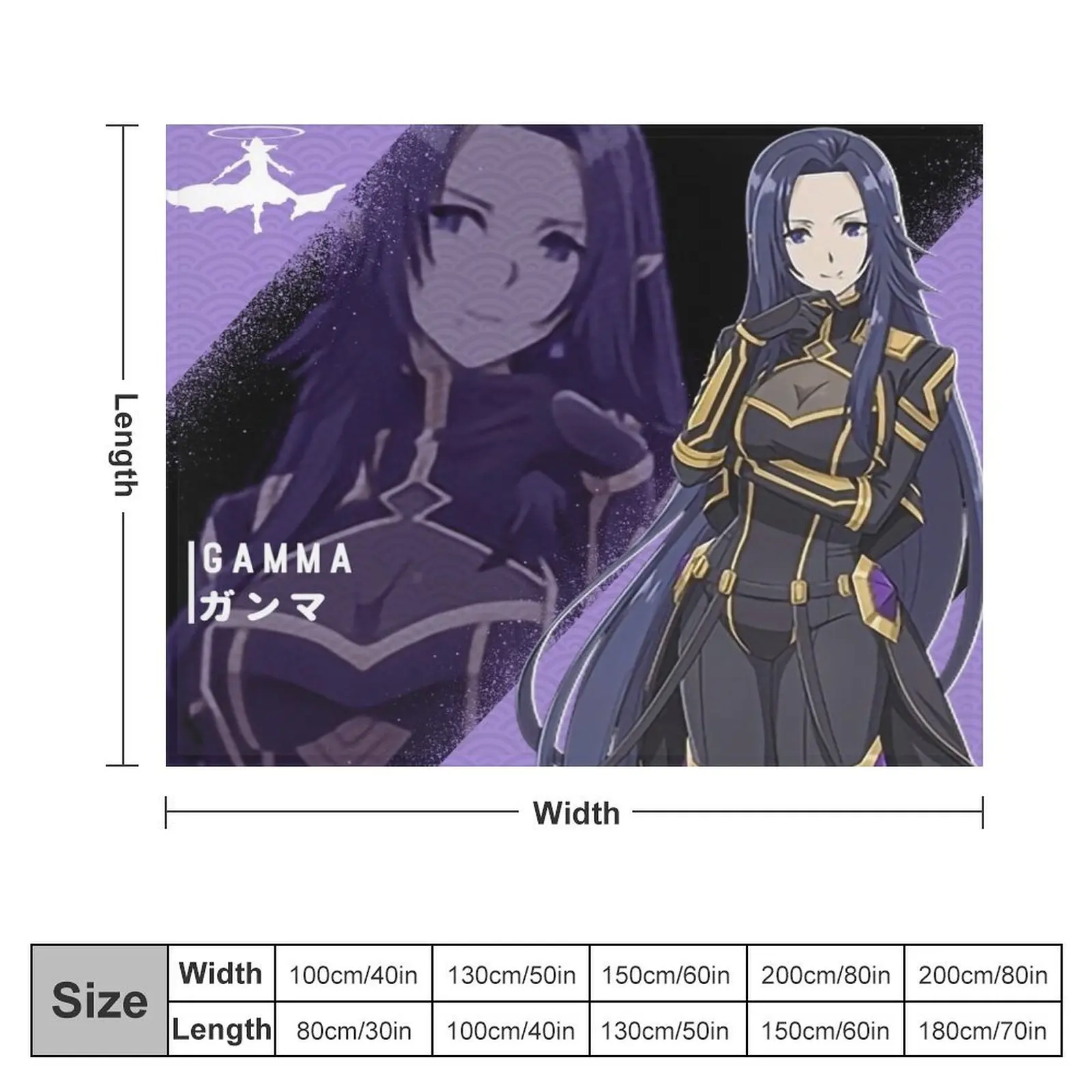 Gamma ガンマ The Eminence in Shadow Throw Blanket Heavy Summer Beddings manga Blankets