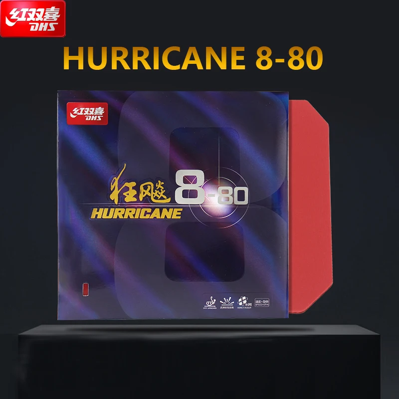 DHS Hurricane 8-80 Pips-In Table Tennis Rubber Original Hurricane-8-80 Ping Pong Rubber Table Tennis Sponge