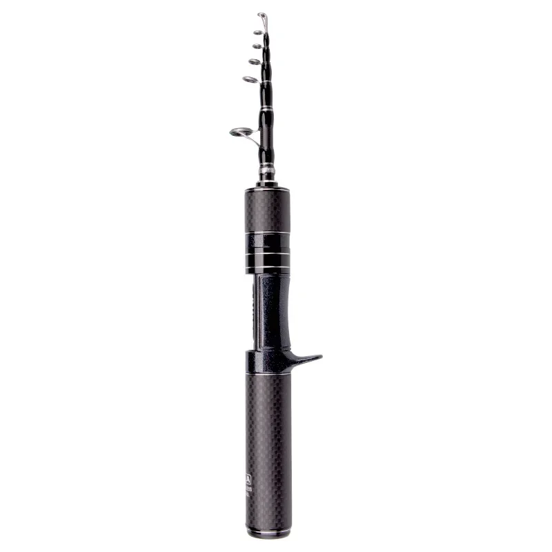 

Portable Carbon Telescopic Fishing Rod Short Section L Adjustment 1.8 Gun Handle Straight Handle Vibration for Angling
