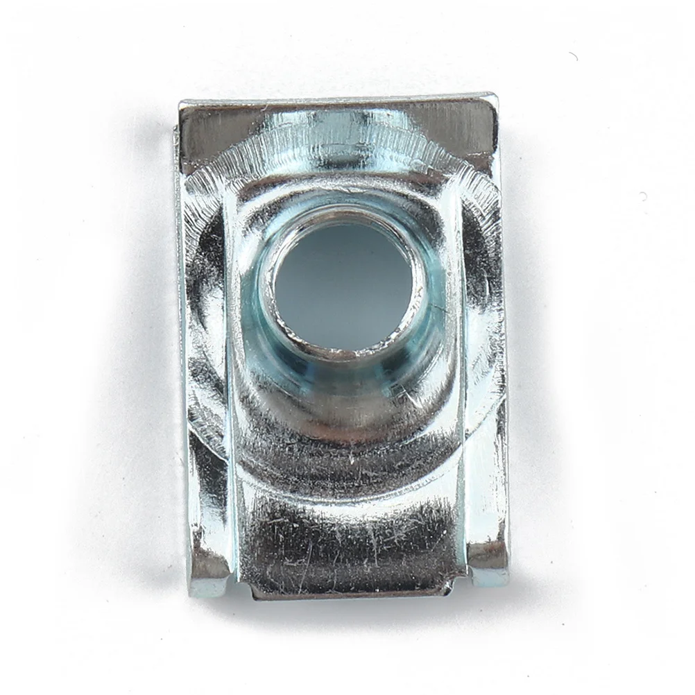 

110pcs U Nut Fasteners Manganese Steel Spire U Clip For Panel Bumper Fixing Motorcycle Bodywork Wiring Clips Silver