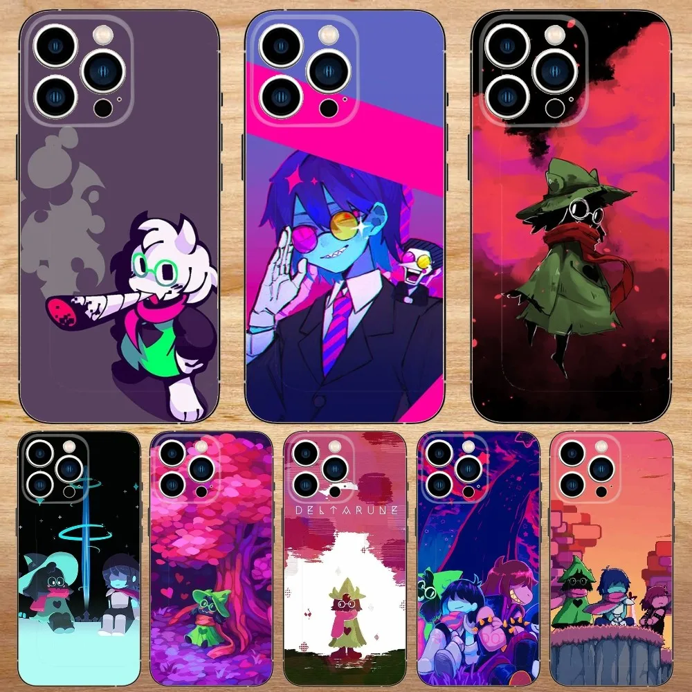 D-Deltarune Kris Game Phone Case For iPhone 16,15,14,13,12,11,Pro,Max,Plus,Mini,X,XS,XR,8,7,6,S,Plus,SE Soft Black Case