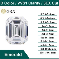 D Color Super White Moissanite Diamond Round / Oval / Pear / Radiant / Emerald / Heart / Princess / Cushion / Asscher Shape GRA