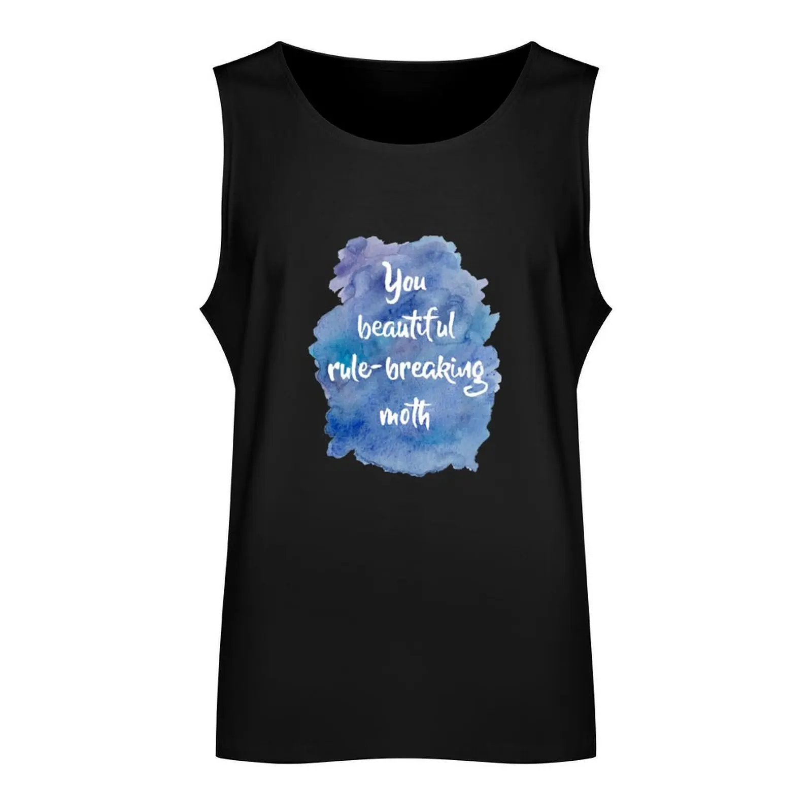 Beautiful Rule-Breaking Moth Watercolor Tank Top gym Men's t-shirts Men's sports t-shirt men gym