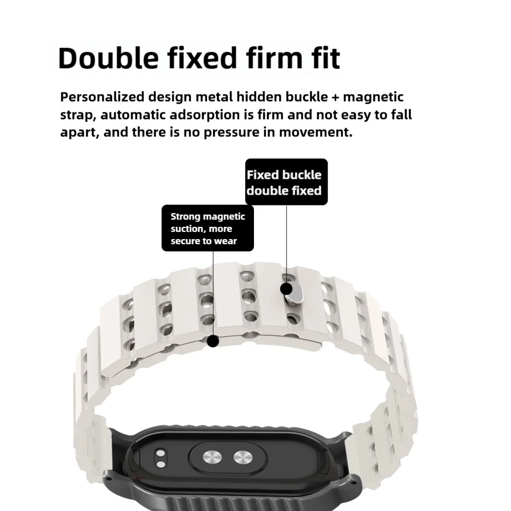 磁気ストラップ + 保護ケース & 通気性の空気穴 Xiaomi Mi バンド 9 クイックリリースシリコーンスポーツバンド男性女性ブレスレット