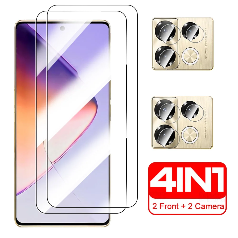 8in1 Camera Lens Protective Glass For Infinix Note 40 4G Tempered Glass Screen Protector For Infinix Note40 6.78 inches X6853