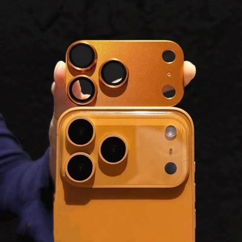 لون سبائك الألومنيوم حامي العدسة آيفون 17 برو ماكس البرتقال كاميرا معدنية غطاء الزجاج المقسى آيفون 17 برو غطاء حلقة العدسة #1