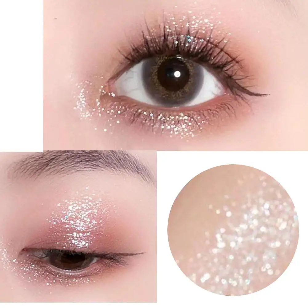 Sombra de ojos con purpurina, ilumina los ojos, maquillaje impermeable, monocromático, resaltador, paleta de cosméticos, Pigme Q2u8, mujer