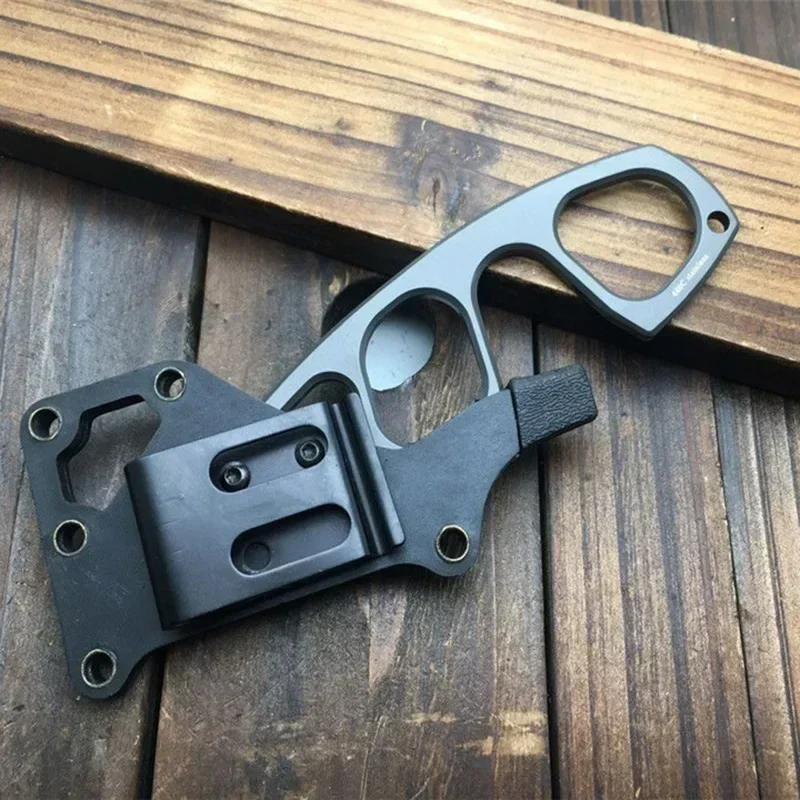 Coltello a lama fissa Mini coltello da collo in acciaio inossidabile 440C Ossido di titanio Coltelli da sopravvivenza all'aperto Coltello da tasca Strumento da caccia da campeggio