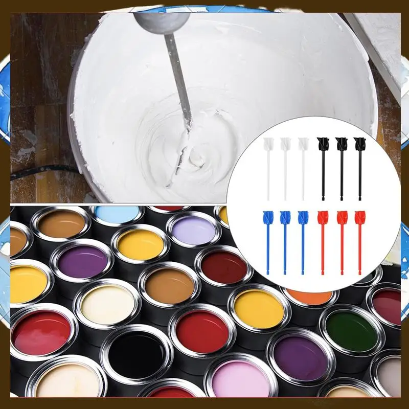 

Epoxy Mixer Attachment For Drill, 12-Piece Set - Helix Paddles, Paint Stirrers Drill Attachment, 6.5-Inch-TFBC