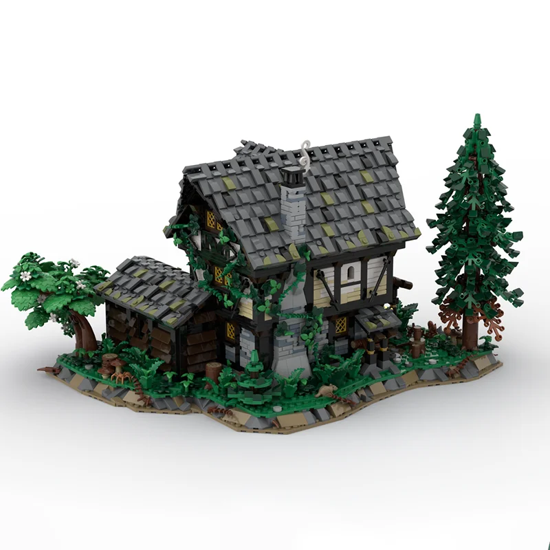 Moc قوالب بناء الغراب نزل نموذج التكنولوجيا وحدات كتلة عيد الميلاد لتقوم بها بنفسك قلعة القرون الوسطى لعبة مجسمة هدايا عطلة البناء #5