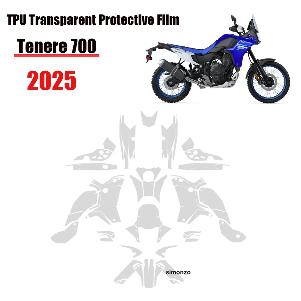 

For yamaha TENERE 700 T700 T7 2025-Motorcycle TPU Transparent Protective Film 2025 Tenere 700 Protective Film Invisible PPF