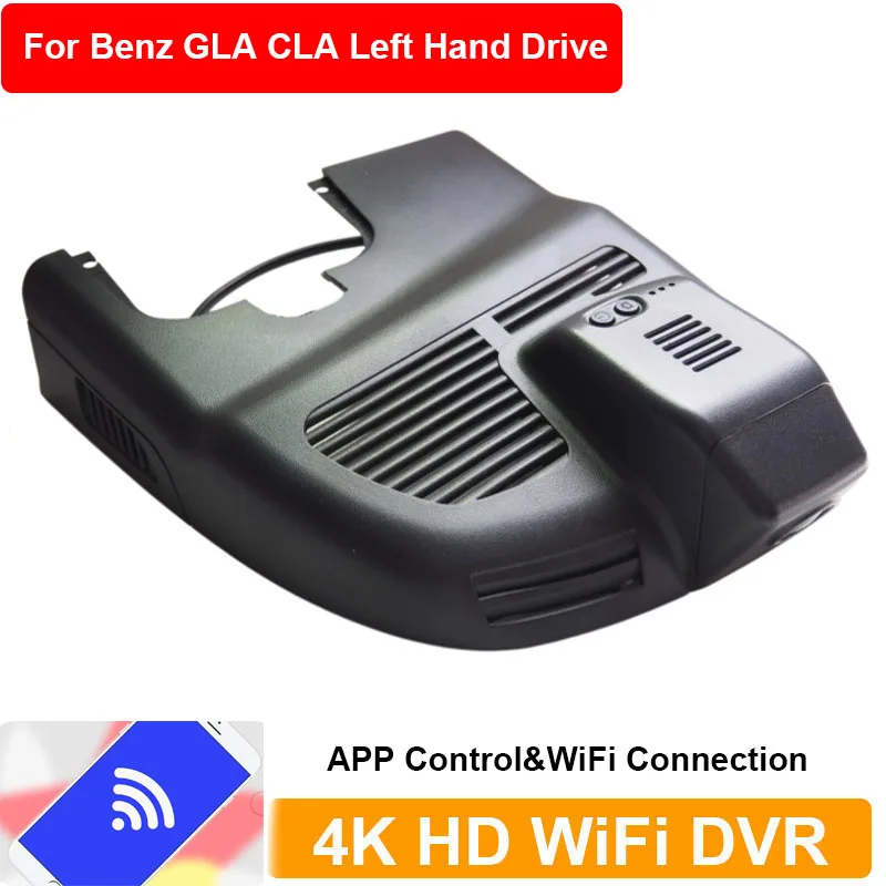 4K HD Night Vision Customized Wifi DVR for Mercedes Benz A45 GLA260 CLA 200d 200 x117 2019 2018 Left Hand Drive Dashcam with APP