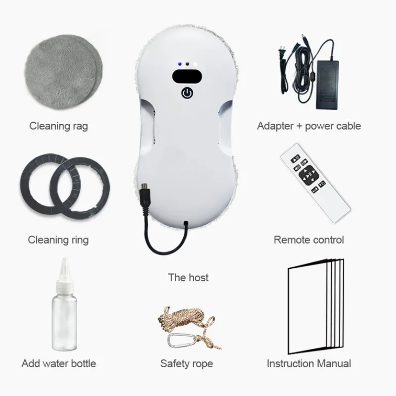 DIVEDEER automatic intelligent window cleaner robot nanoscale atomized water spray robot home two-way water spray model