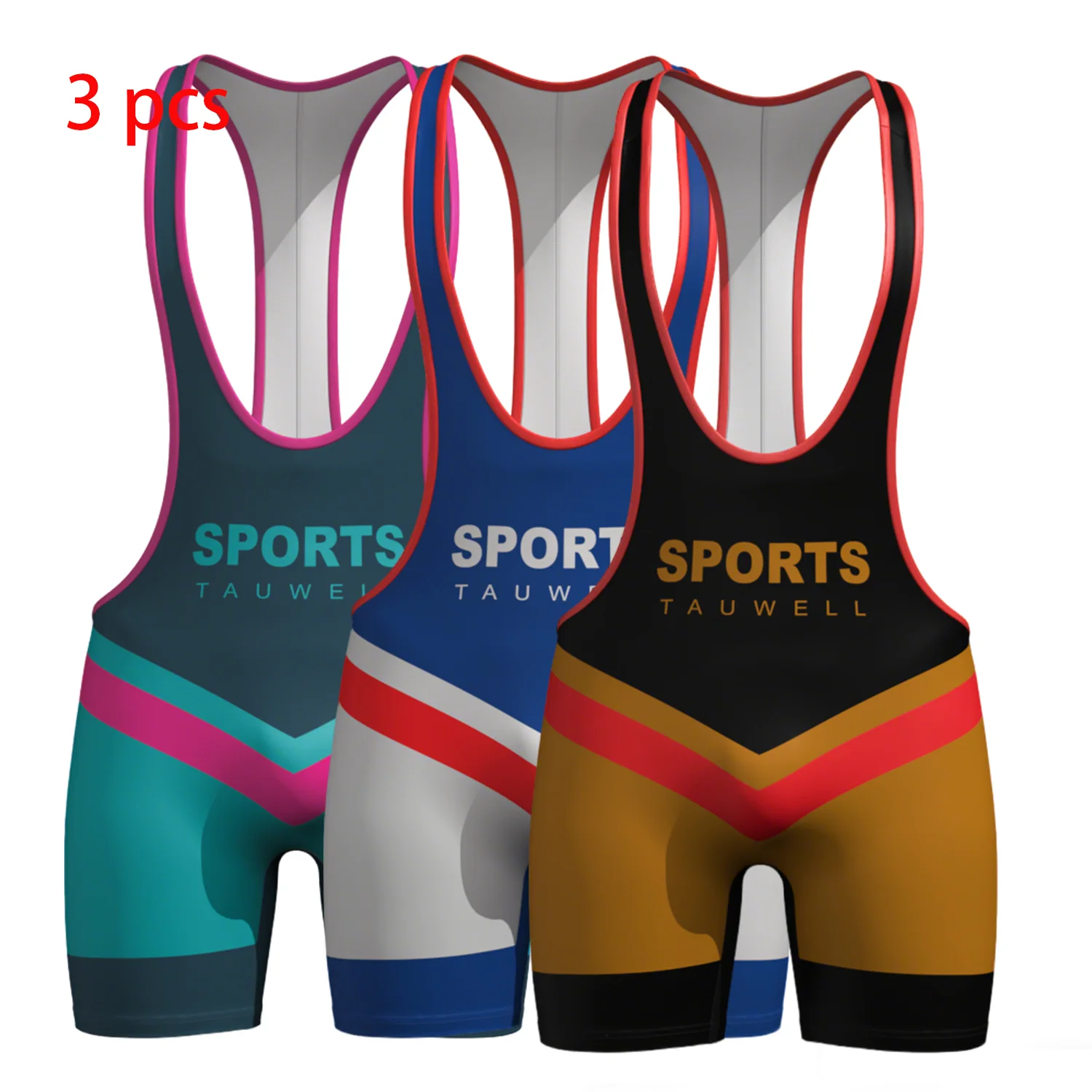 1/3 Pack Men's Multi-function Training Tight Bodysuit Wrestling Singlet Quick-dry Running Bodybuilding Clothing