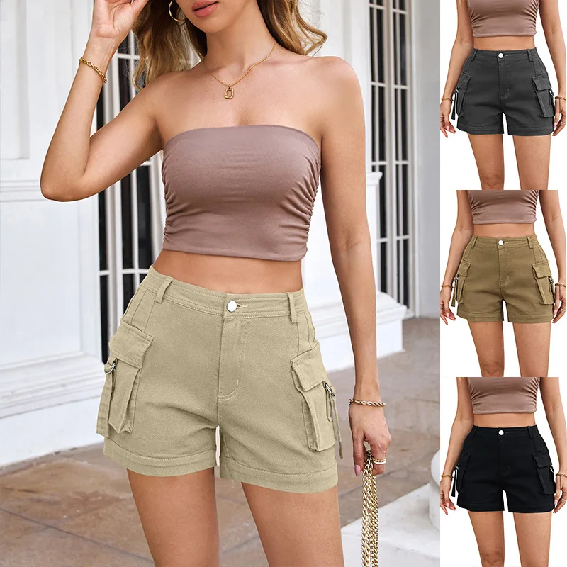 Women Denim Pant Jeans Vintage Short Pants Slim Fit High Waist Straight Trousers Y2k Streetwear Elegant Splice Work Casual 2026