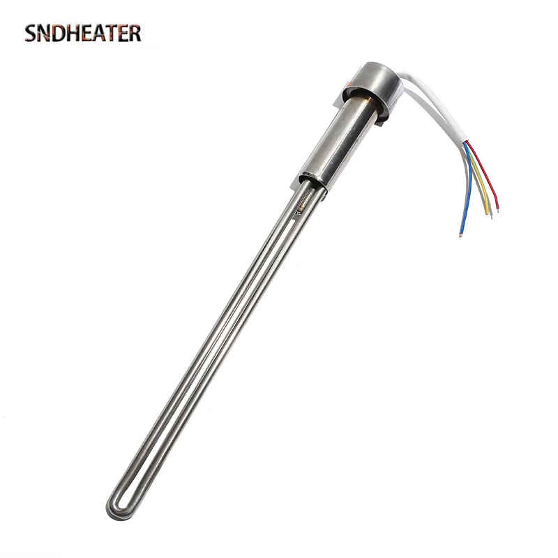 

SNDHEATER 1.5KW Electric Water Heating Element 220V 3/4" 25MM Bushing with Temperature Controller 51CM 3 Wires 1U for Solar Tank