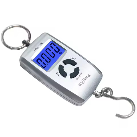 Mini Hanging Scale 45kg/10g Portable Electronic Hook Scales LCD Luggage Scale Kg Lb Oz Jin Weighting Tools for Farm Fishing